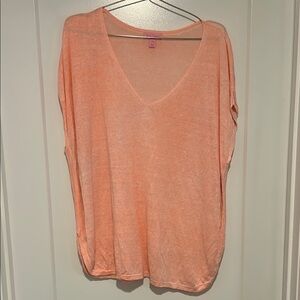 Peach V-Neck Lilly Pulitzer Sweater